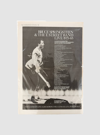 Bruce Springsteen Live Poster